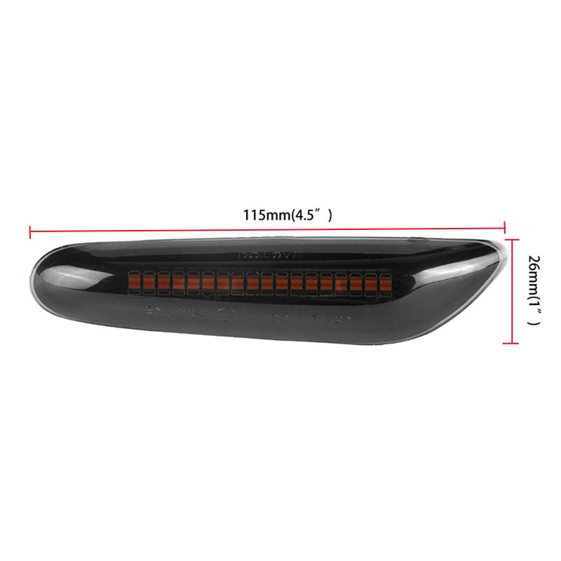 csslyzl Dynamic Amber LED Side Marker Light Sequential Blinker Turn Signal Lamp Assembly Replacement For BMW E82 E87 E90 E91 E92 E93 E60 E46 E83 X3 E53 X5 335i 328i 330i - Image 5